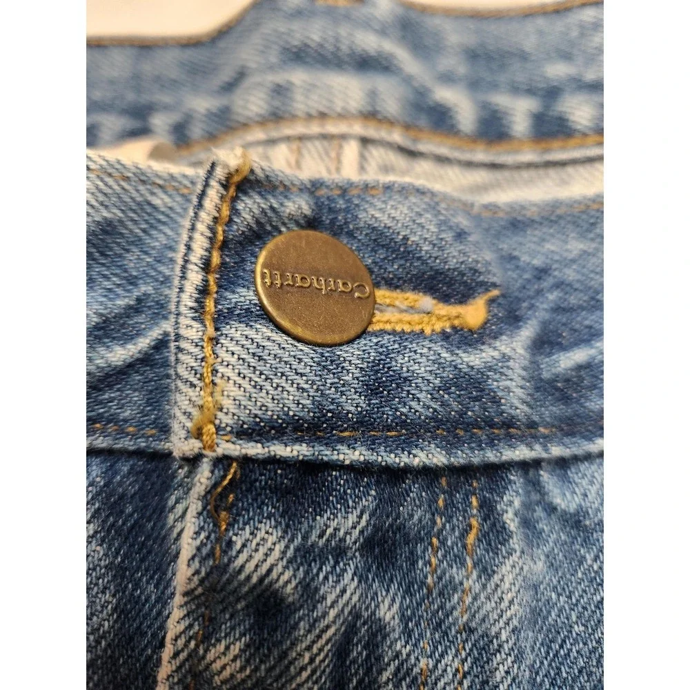 Carhartt B160 DST Jeans Mens 40x32 Blue Relaxed Fit Straight Leg Denim Pants